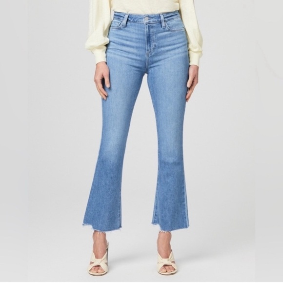 Paige Claudine ankle flare jeans  - Darling w/ Siesta Hem 23 - Picture 1 of 14